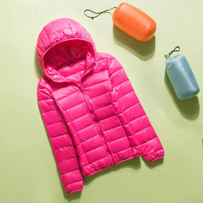 Amber - Outdoor Daunenjacke mit Kapuze für Damen