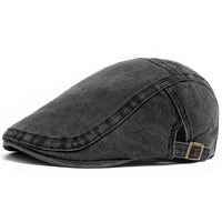 Hans | Vintage Flat Cap in Schwarz