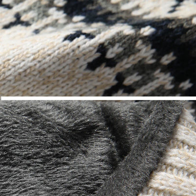 David - Warmer Jacquard-Strickpullover mit Rundhalsausschnitt und Weihnachtsmotiv für Männer