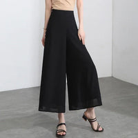 Riviera Eleganz™ Weite Hose mit Überwurf in Schwarz