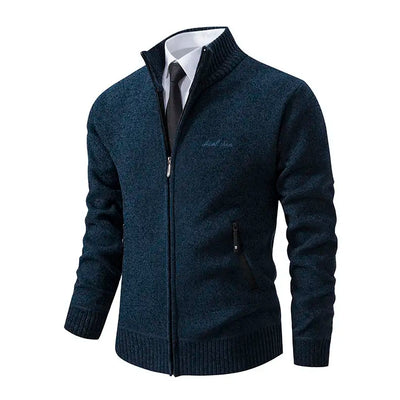 Machi- Herren Kaschmir-Zipper-Cardigan