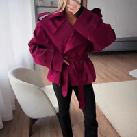 Bellecourt™ Kurzer Trenchcoat Mit Taillierter Passform in Rot