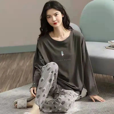 Ava - Langarm-Top und Pyjama für Damen