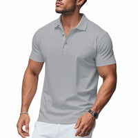 Dalmor™-Polohemd mit Schmaler Passform und Minimalistischem Stil in Grau