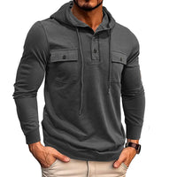 Westbrook™ Hoodie Mit Verstellbarer Kapuze und Fronttaschen in Dunkelgrau