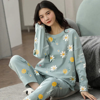 Ava - Langarm-Top und Pyjama für Damen