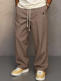 Victor | Elegante Herrenhose mit verstellbarem Tunnelzug in Hellbraun