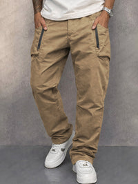 Ricky | Bequeme Baumwoll-Cargohose für Herren in Khaki