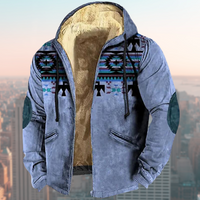 Laszlo - Bequeme Kapuzenjacke in Blau
