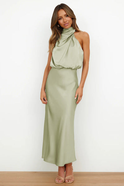 Fudus | Elegantes One Shoulder Satin Kleid