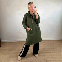 Dalen™ Hoodie im Kleidstil mit Urbanem Design in Grün