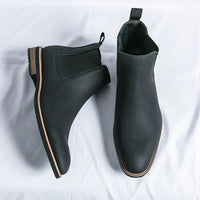 Elias | Chelsea-Stiefel aus Leder in Mitternachtsschwarz