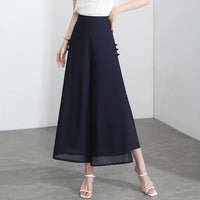 Riviera Eleganz™ Weite Hose mit Überwurf in Marineblau