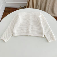Strickjacke mit Taschen -DORI in Weiß