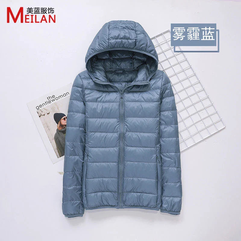 Amber - Outdoor Daunenjacke mit Kapuze für Damen