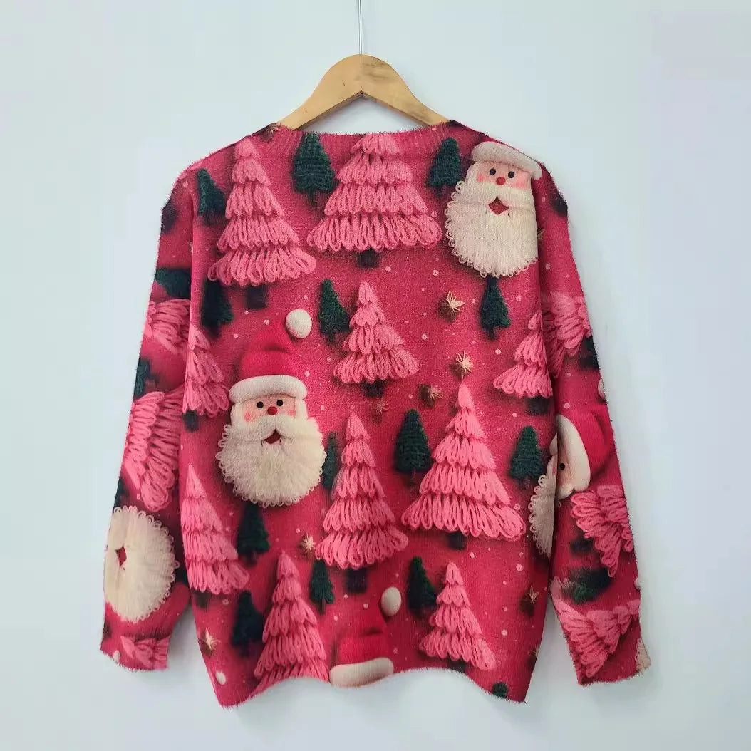 Eleanora- Weihnachtspullover mit Rundhalsausschnitt