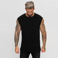 Kryven™- Tanktop aus Premium-Strick mit Muscle-Fit-Schnitt in Schwarz