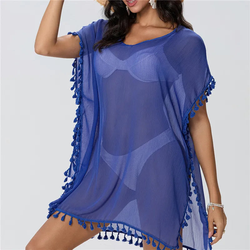 Maria | Chiffon Strandkleid Elegantes Beach Cover Up