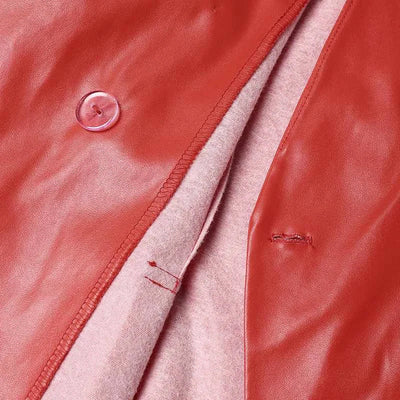 Ledarina | Eleganter Lederblazer mit Doppelknopfverschluss