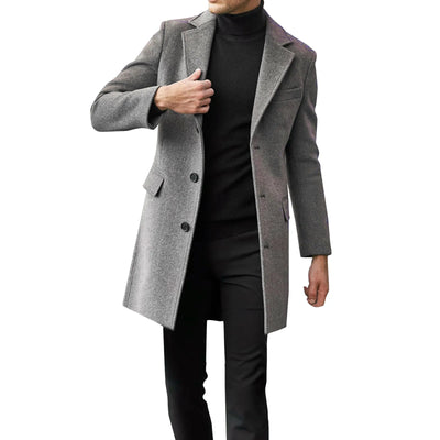 Azah- Herren Lederjacke mit Reverskragen und langen Ärmeln