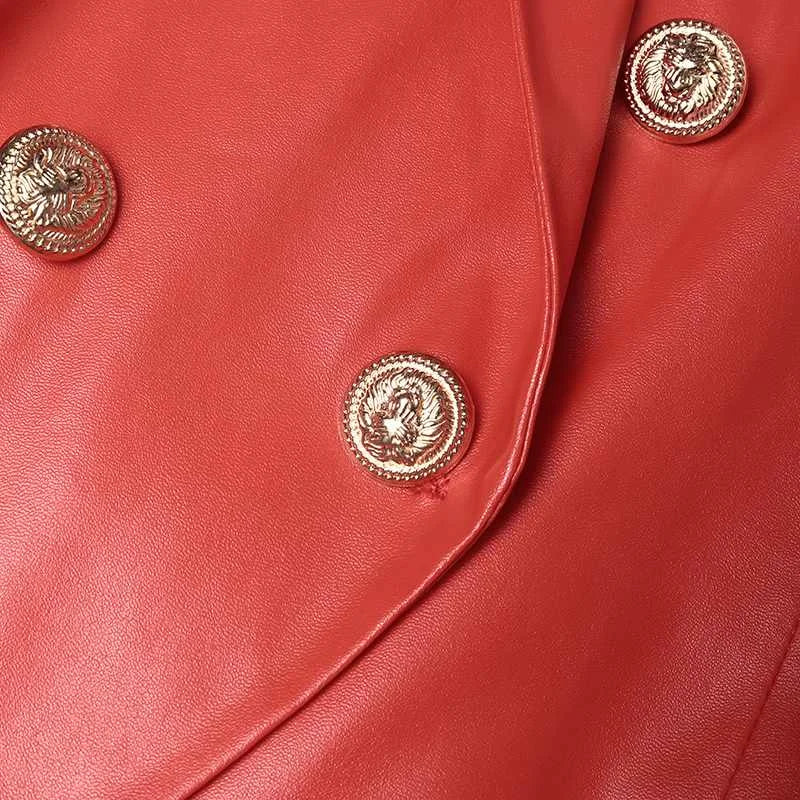 Ledarina | Eleganter Lederblazer mit Doppelknopfverschluss