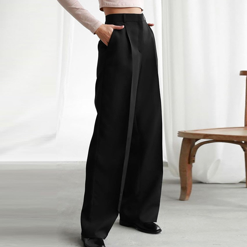 Elegante High-Waist-Hose Mit Weitem Bein Für Damen |  Perfekt für lässige Tage