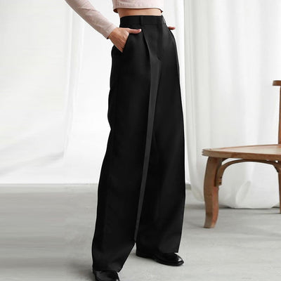 Elegante High-Waist-Hose Mit Weitem Bein Für Damen |  Perfekt für lässige Tage