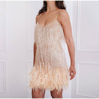 Samba | Damen Cocktailkleid Stilvoll Festlich Elegant Modern Party in Rosegold