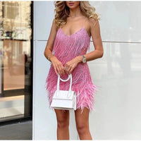 Samba | Damen Cocktailkleid Stilvoll Festlich Elegant Modern Party in Rosa
