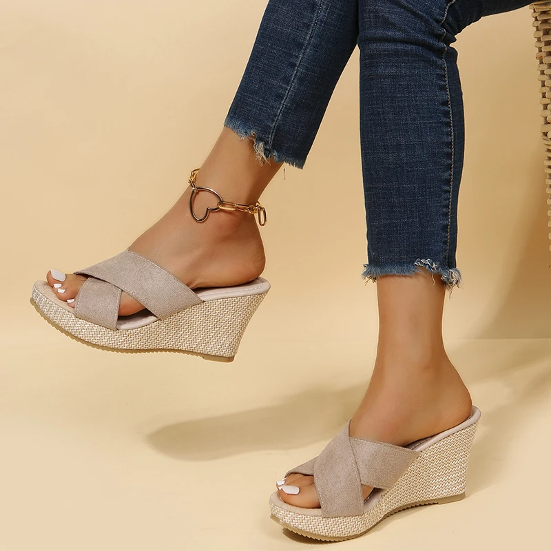 Keilabsatz-Sandalen mit Offener Zehe für Damen