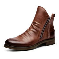 Leon | Elegante Chelsea-Stiefel aus Leder in Braun