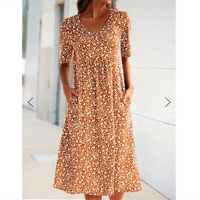 Valerie - Sommerliches Damenkleid mit Blumenprint und entspanntem Schnitt