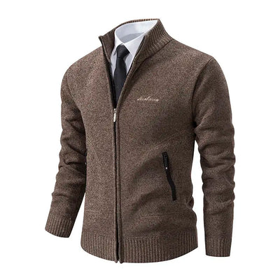 Machi- Herren Kaschmir-Zipper-Cardigan