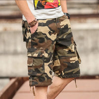 Frontier™ Cargo-Shorts mit Camouflage-Muster und Funktionellen Cargotaschen in Khaki-Camouflage