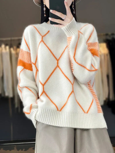 Warmer Strickpulli für Frauen