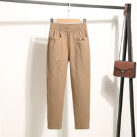 Marelise™ Hose Mit Großen Taschen und Verstellbarem Bund in Khaki