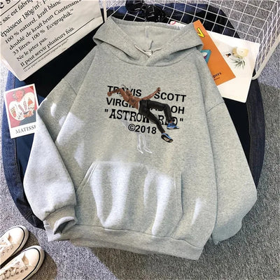 Athen- Bedruckter Baumwoll-Hoodie für Damen