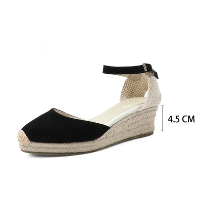 Evelyn | Damen Sandalen Wedge Flatform aus Echtem Kuhwildleder