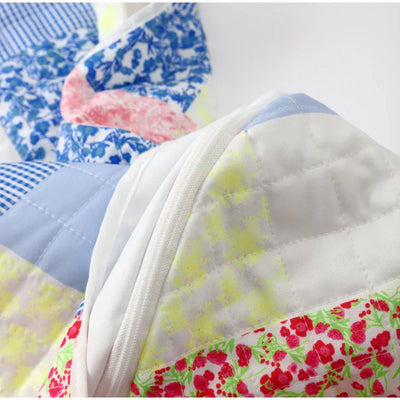 Harpij | Gewatteertes Patchwork-Jacke mit Blumen- und Gingham-Prints