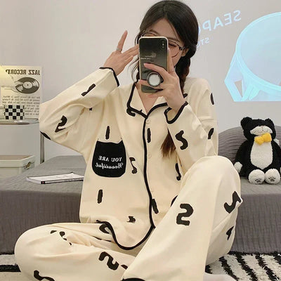 Harlo- Langarmshirt und Pyjama-Set für Damen