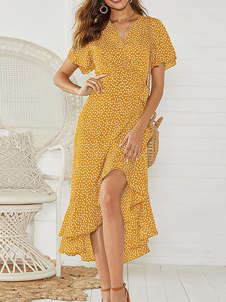 Fudus | Blumiges Chic Wrap Kleid