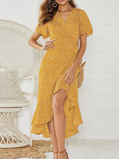 Fudus | Blumiges Chic Wrap Kleid