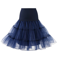 Freja - Tüll-Unterrock im Vintage-Stil für Damen in Tiefblau