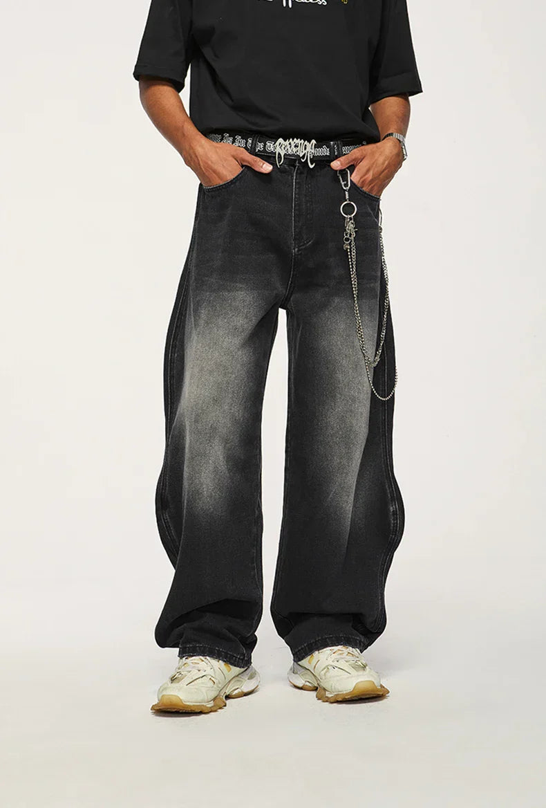 Baggy Jeans mit weitem Bein für Herren