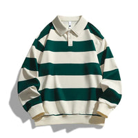Sven | Lässiger Polo-Pullover in Grün