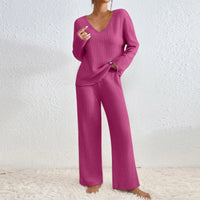 Sophie™ - Geripptes Zweiteiliges Set in Rosa