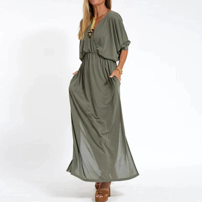 Vintagie | Vintage-Kleid mit hohem Taillen-Seitenschlitz