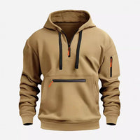 Lars | Hoodie mit Reißverschluss in Khaki