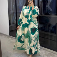 Yumi™ Maxikleid aus Premium-Viskose mit Knopfleiste Vorne in Grün