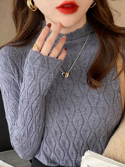 Halb-Rollkragenpullover für Damen